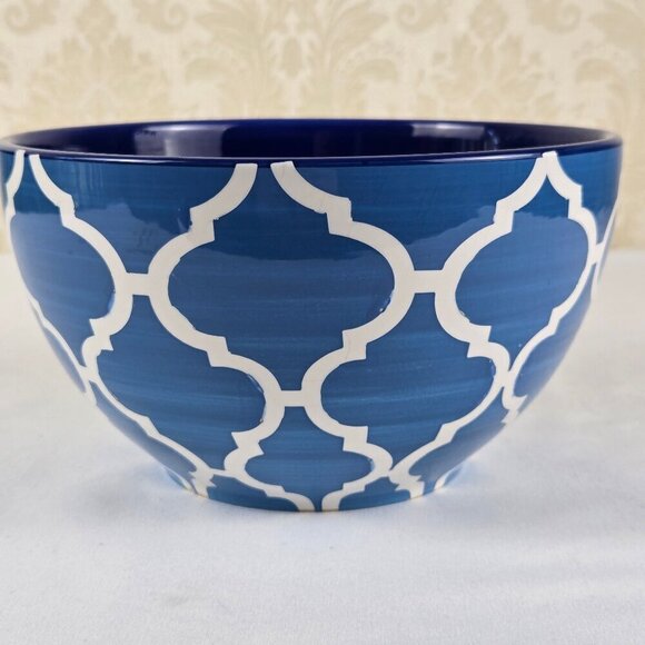 Coventry Nesting Arabesque Bowls Blue White Pattern Dishwashe Safe Ceramic - Picture 6 of 9